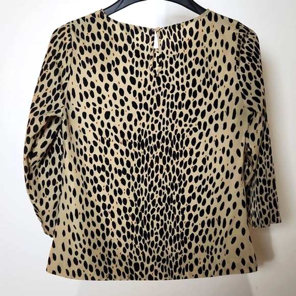 J. Crew Cheetah Print 3/4 sleeve Top Size-Small NWOT - Picture 4 of 6